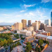 Oklahoma City skyline on  nice day