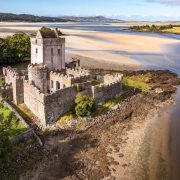 Aerial View Of A Castle In Donegal, Ireland